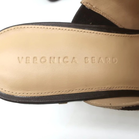 Veronica Beard Grita Clogs Tiger Print Calf Hair Size 10 High Heel Mules - Picture 9 of 11